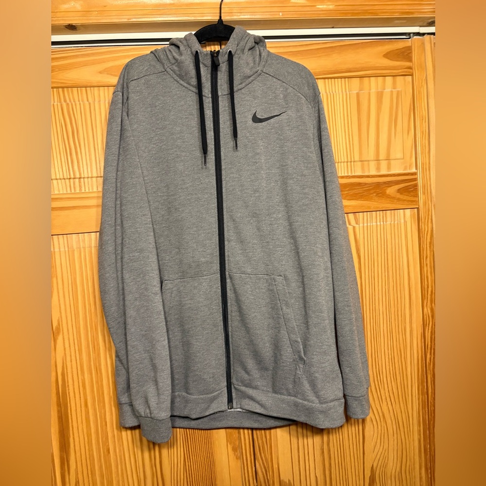 Nike Men's Full Zip-Up Gray Hoody